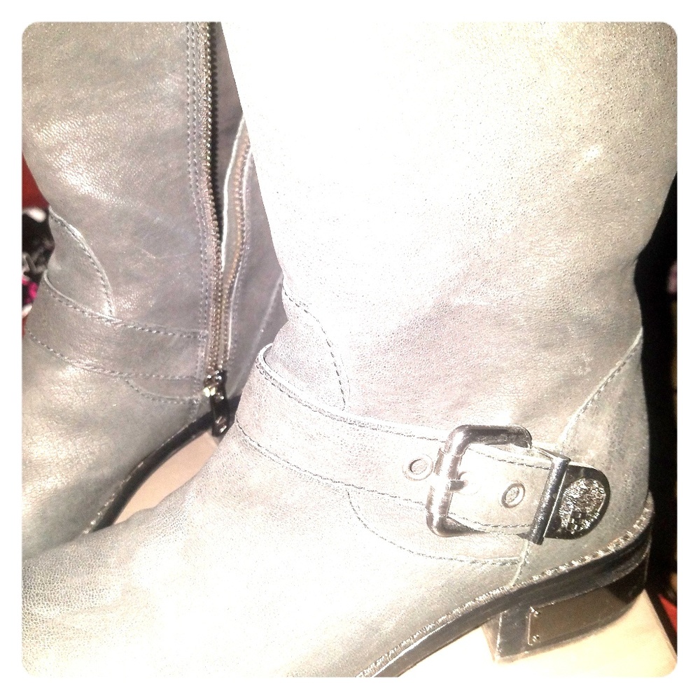 Vince Camuto goat skin silk leather street boots